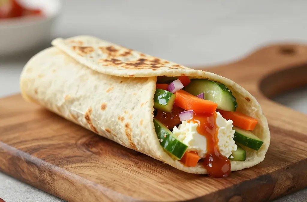 Indian Cottage Cheese Wrap (High Protein Lunch for Work) That Pops
