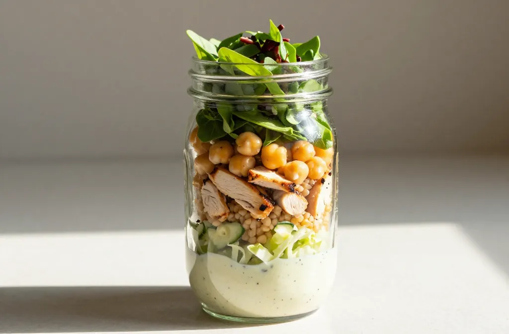 High Protein Mason Jar Salad: Quick Lunch Wins
