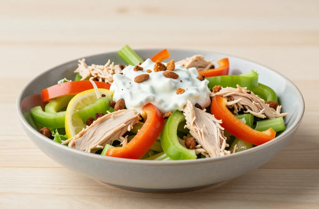 High Protein Chicken Salad (No Cook Easy Gym Lunch) — Fast, Tasty Fuel