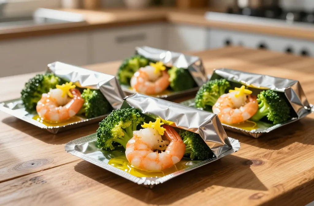 Baked Shrimp and Broccoli Foil Packs: Weeknight Wow