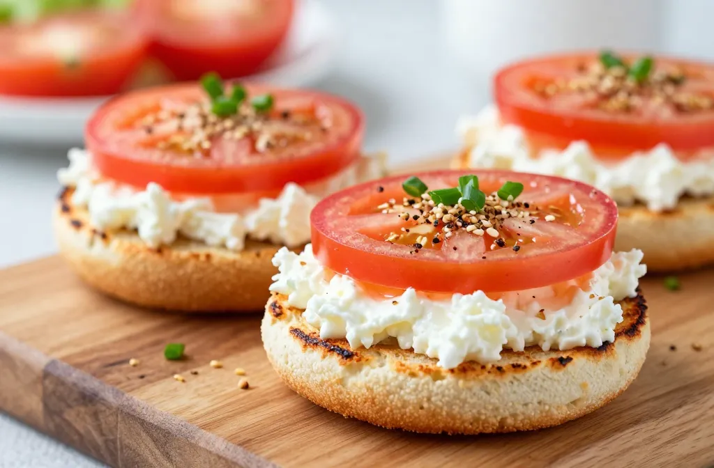 Breakfast Stuffed Cottage Cheese English Muffins (High-Protein!) Power-Up