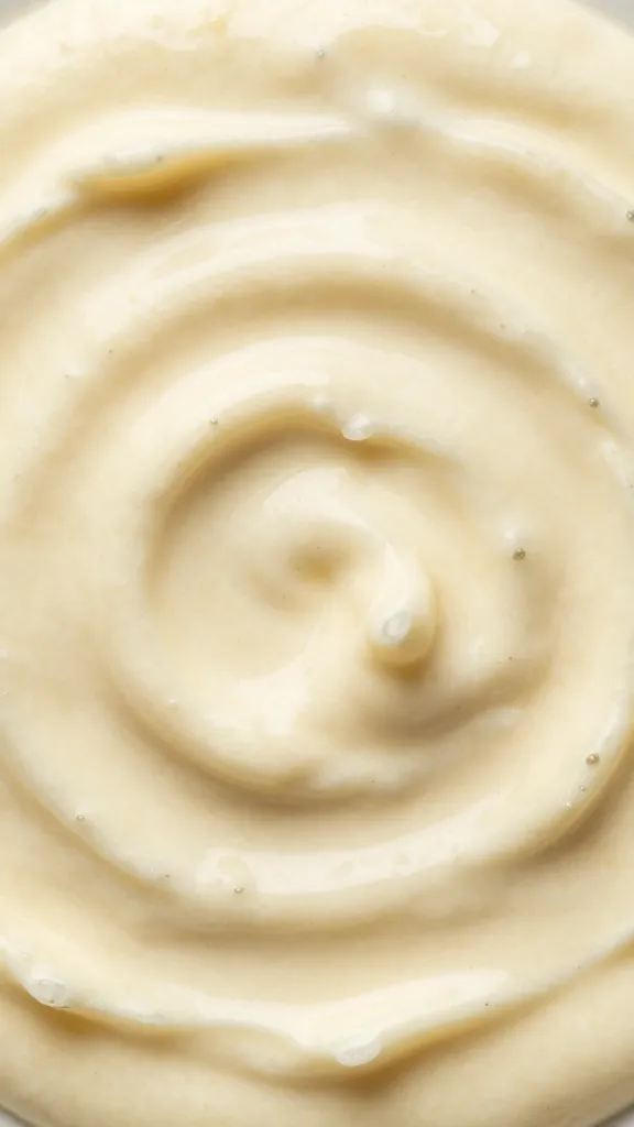 Studio shot of bold, tangy alfredo sauce texture