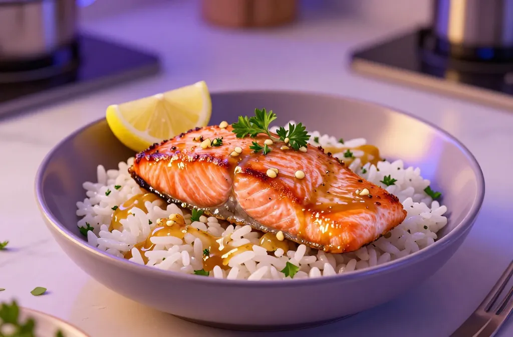 High Protein Garlic Butter Salmon Rice Bowls: Weeknight Win