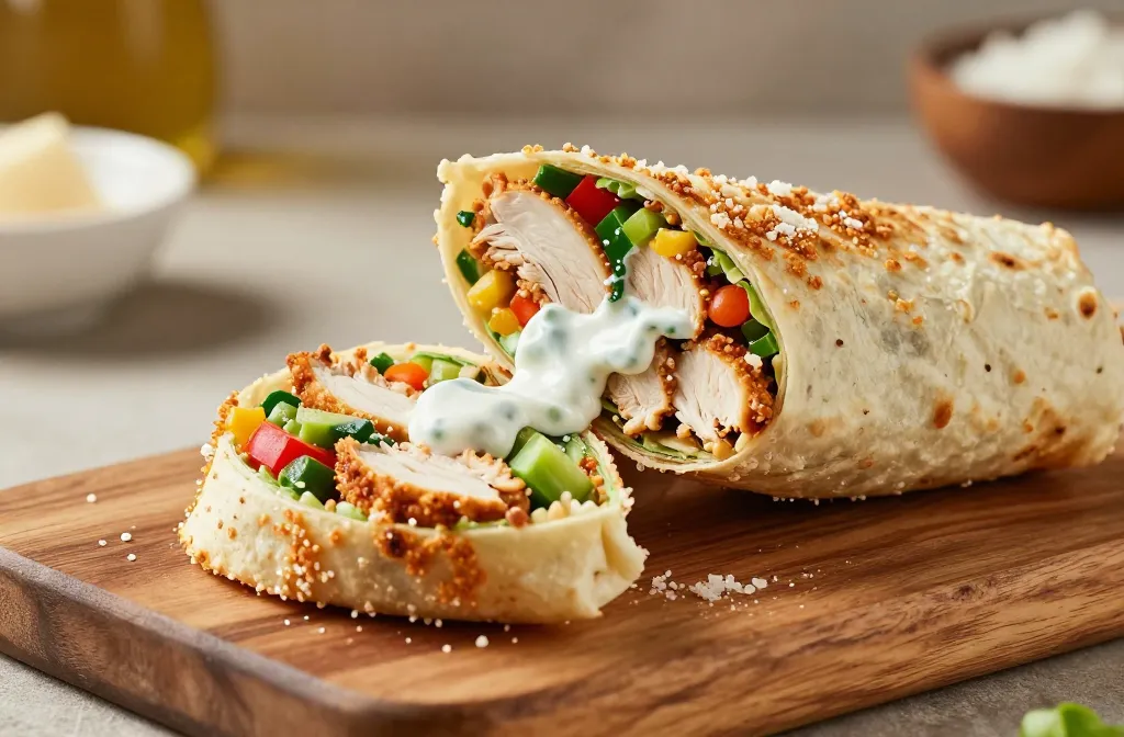 High Protein Crispy Chicken Wraps: Crunchy Protein Power