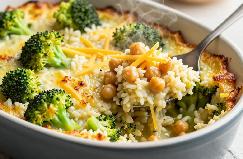 High Protein Cheesy Broccoli Rice Casserole: Creamy Comfort in 40 Minutes