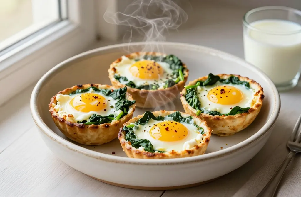 High Protein Spinach Feta Egg Bowls: Breakfast Power