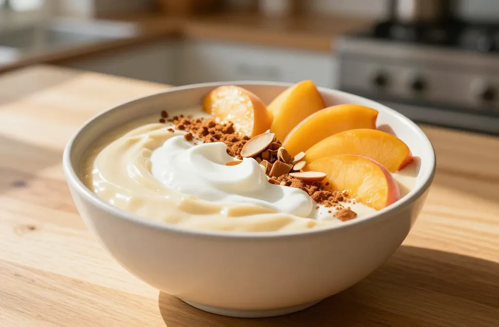 High Protein Peach Vanilla Smoothie Bowls That Wow
