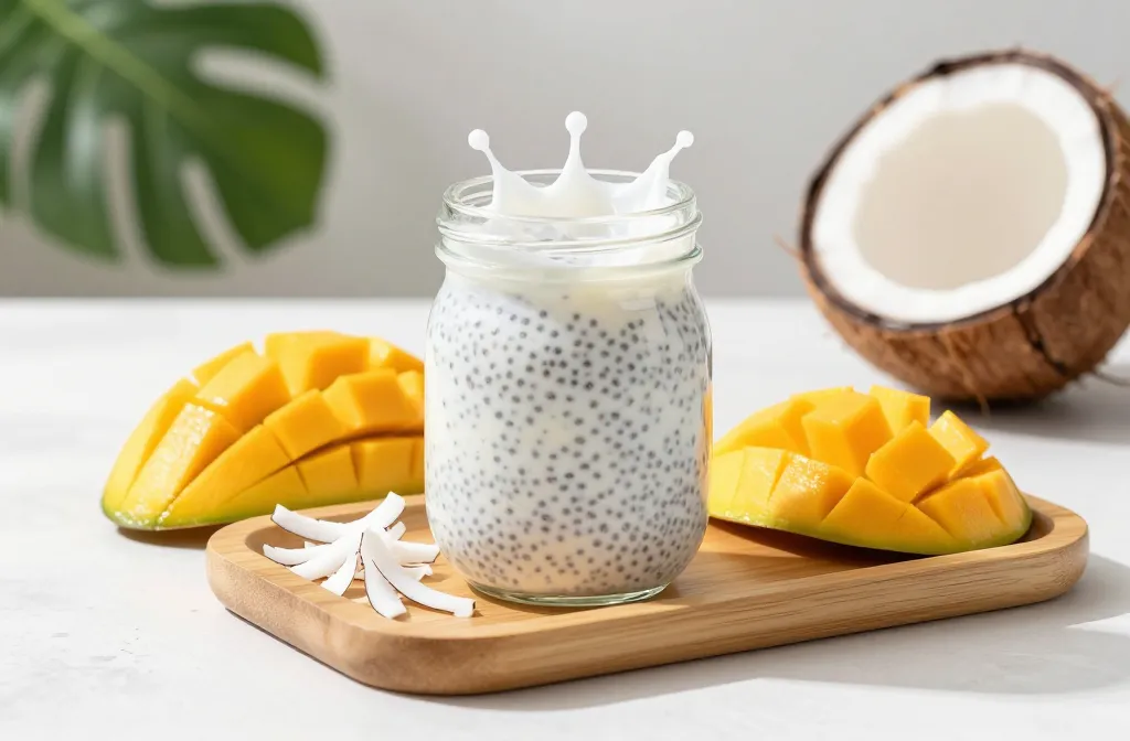 High Protein Coconut Mango Chia Pudding: Dreamy Breakfast