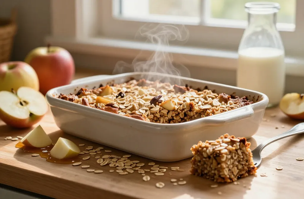 High Protein Apple Cinnamon Oatmeal Bake: Cozy Morning Win