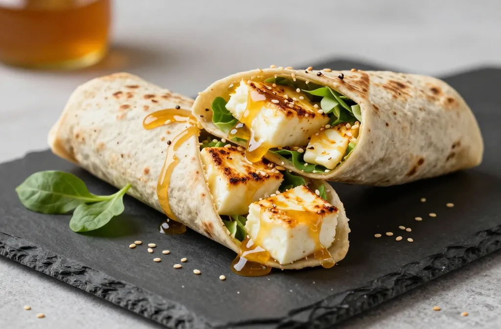 High Protein Hot Honey Halloumi Wraps: Quick Lunch Smash
