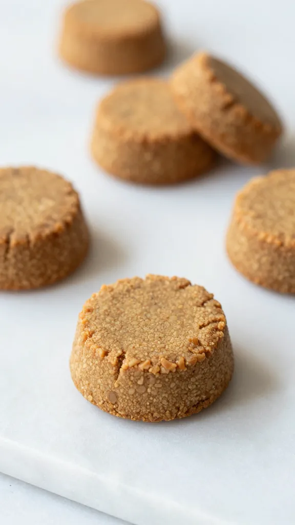 Maple cinnamon protein tea cakes on marble counter