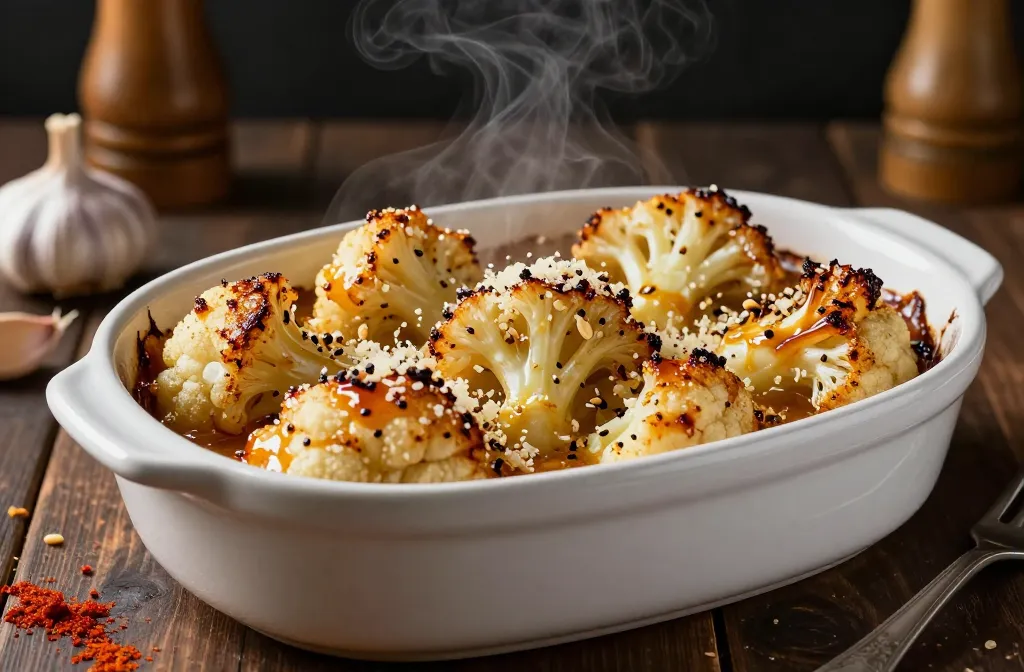 High Protein Hot Honey Cauliflower Bake: Crunchy Comfortzing