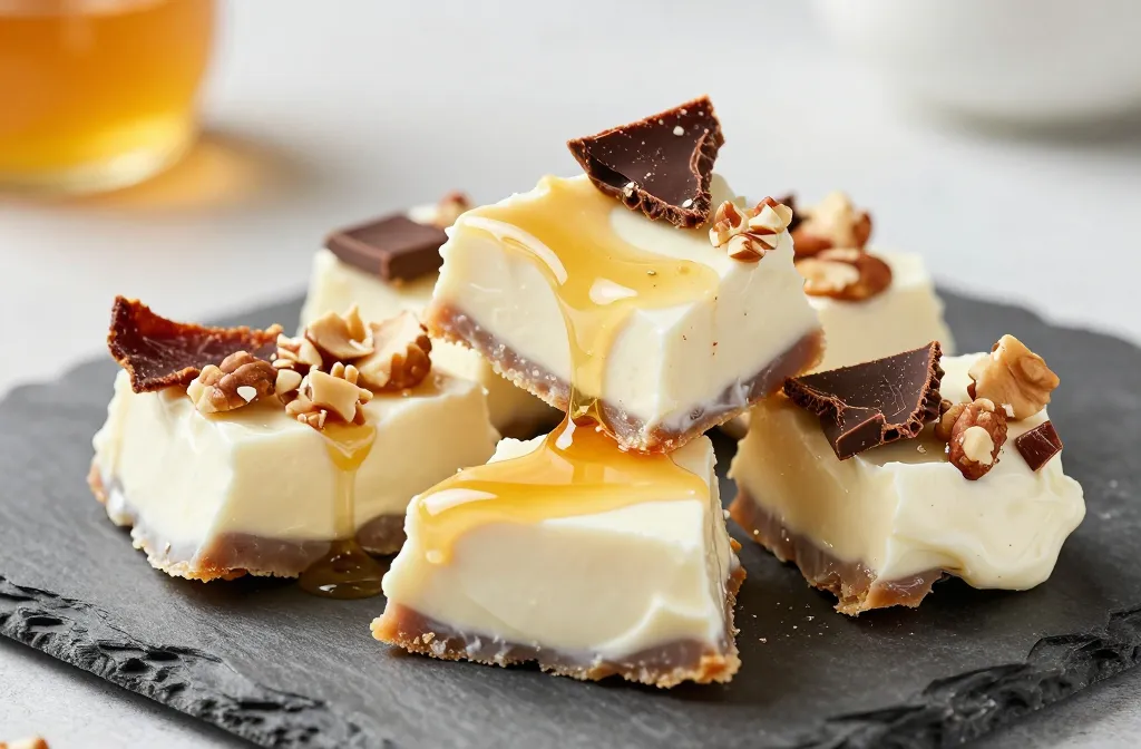 Frozen Hot Honey Greek Yogurt Bark Clusters: Crunchy Heat