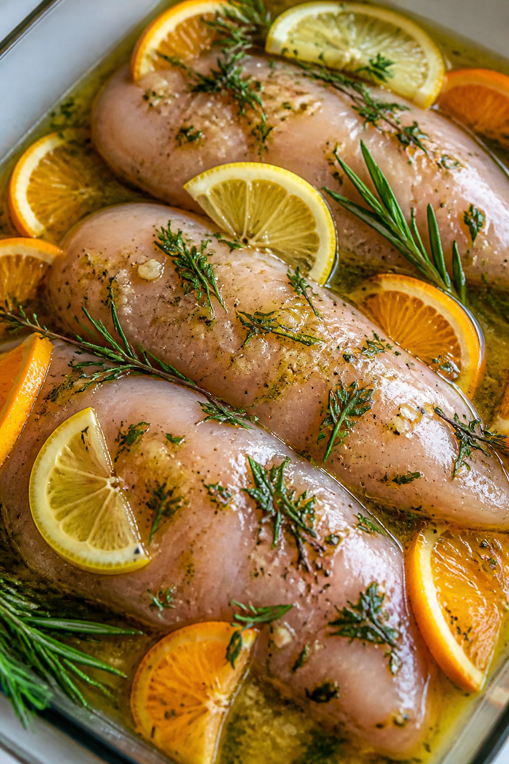 marinated chicken breast with citrus and herbs